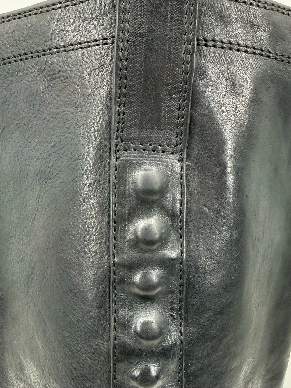 FRYE Black Paige Tall Studded Riding Leather Boots Size 7.5